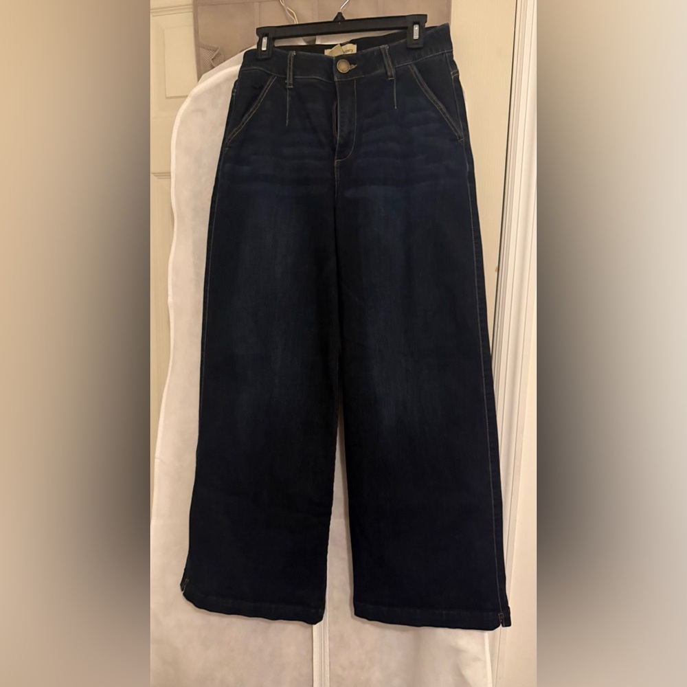 Democracy Dark Indigo Wide Leg Jeans